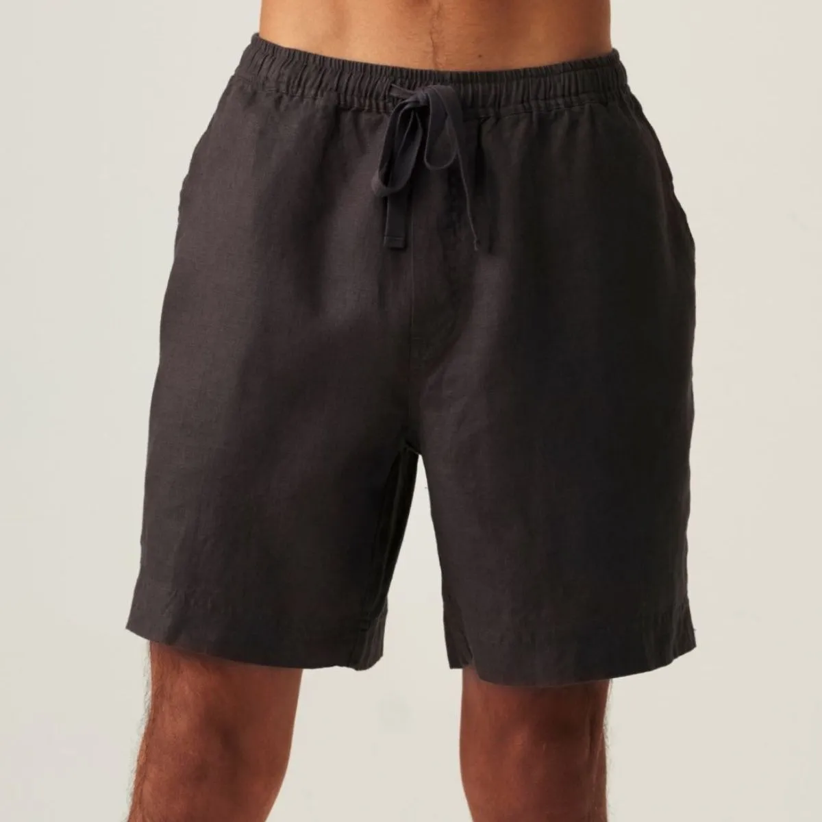 100% Linen Shorts in Kohl - Mens