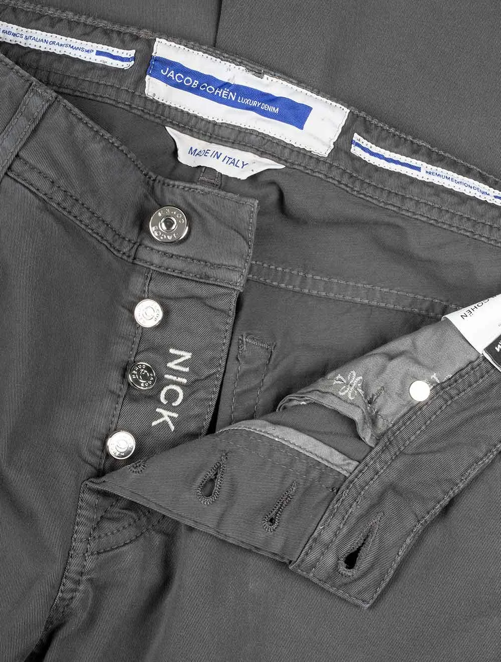 5 Pocket Nick Slim Jean Dark Grey