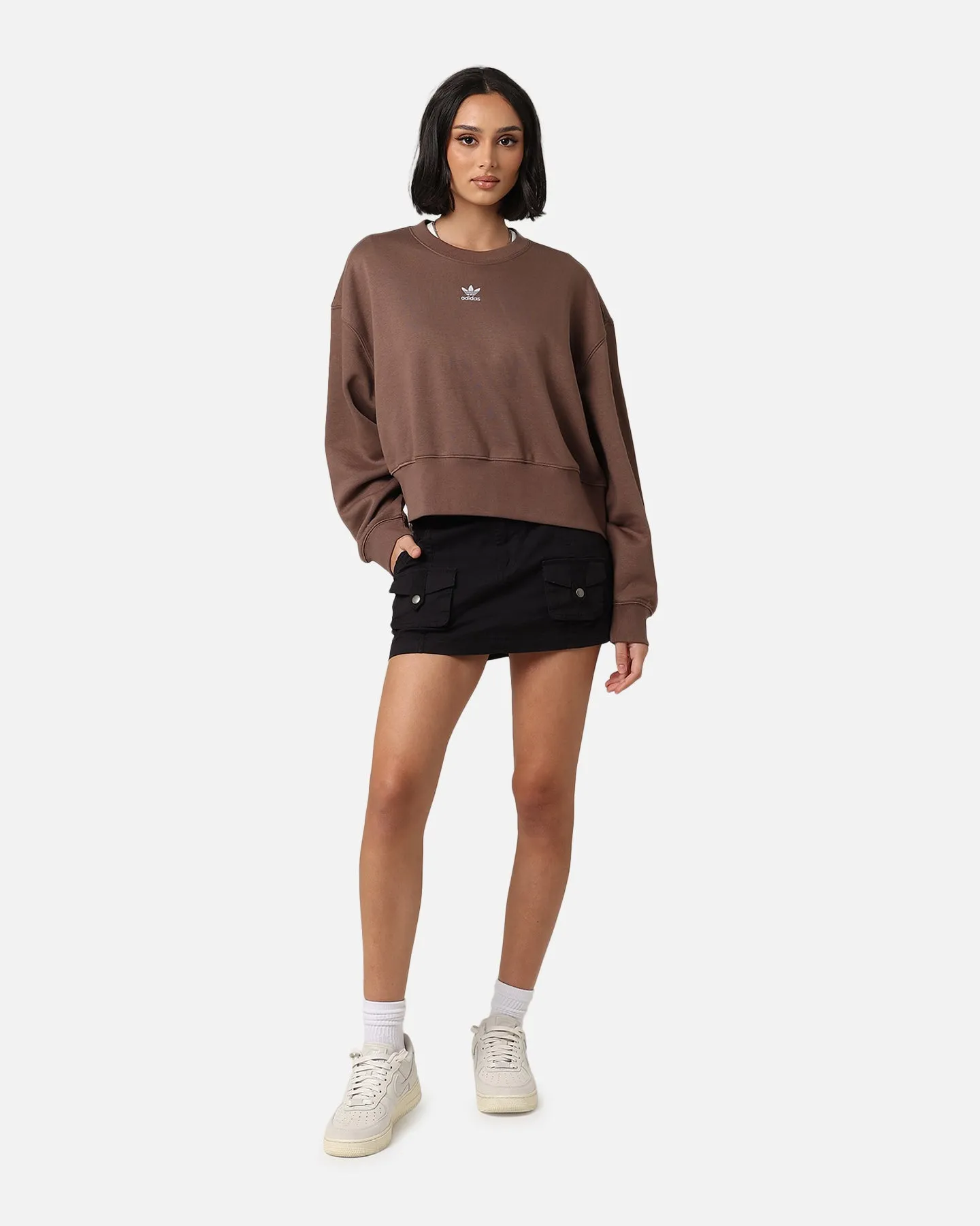 Adidas Women's Essentials Crewneck Sweatshirt Earth Strata