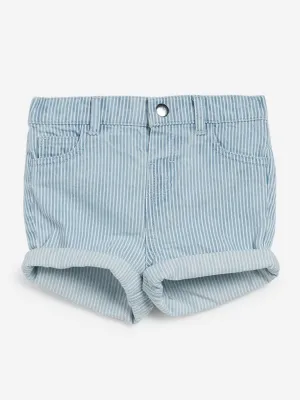 Baby HOP Light Blue Striped Shorts