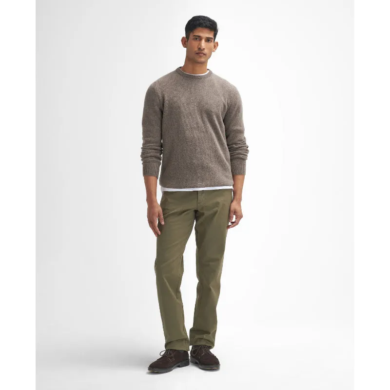 Barbour Washed Stretch Twill Tailored Fit Mens Trousers - Olive