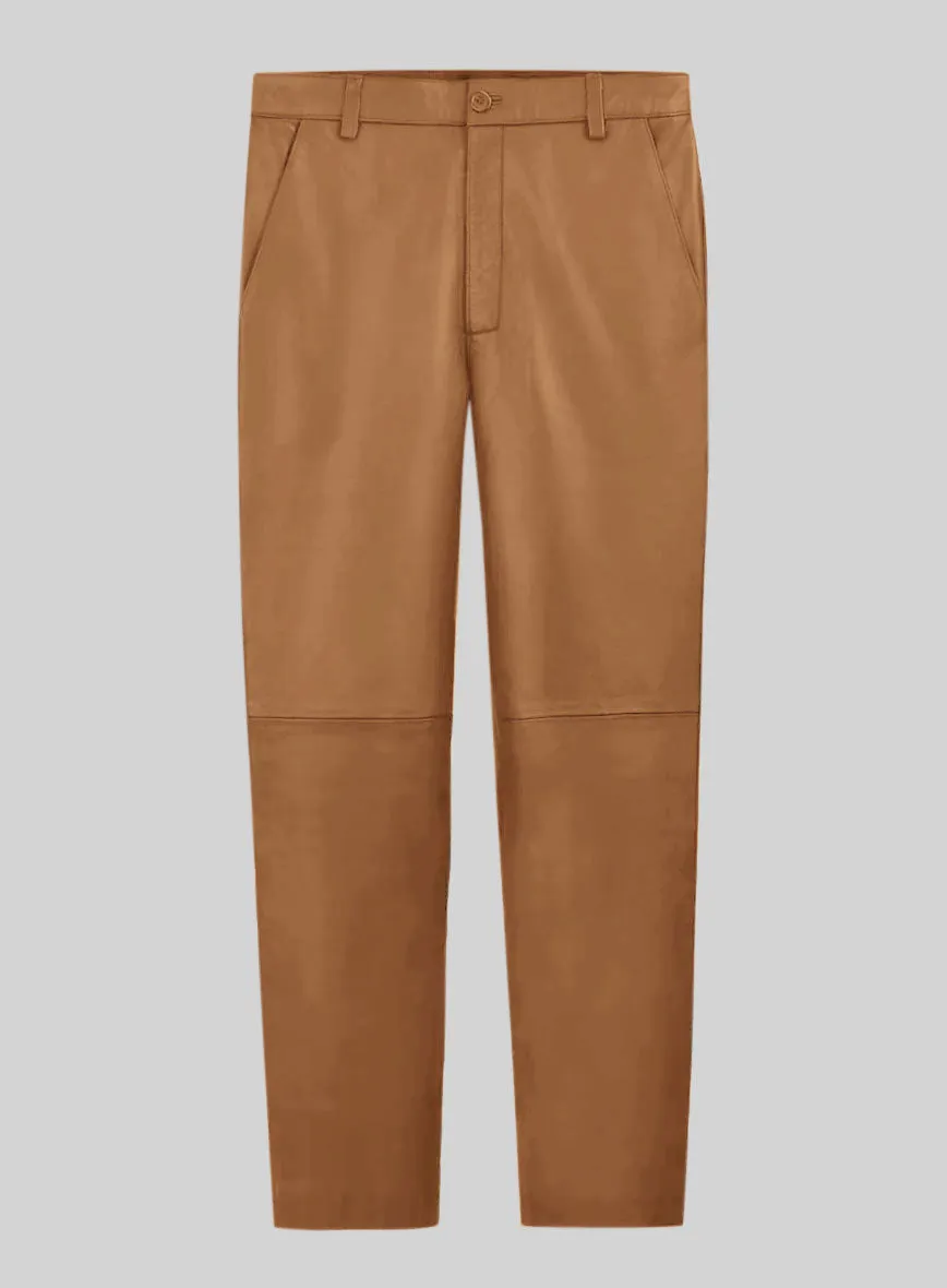 Bella Brown Leather Trousers