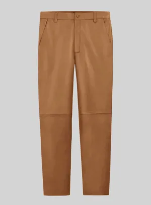 Bella Brown Leather Trousers