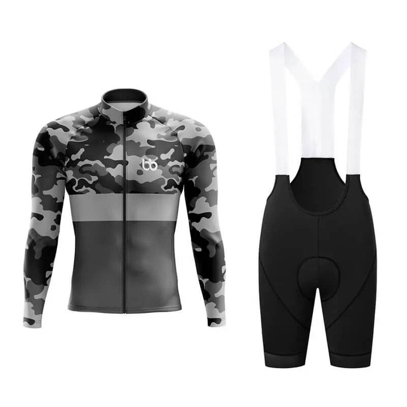 Camouflage Neck Aero Cycling Kit (V2) (Grey)