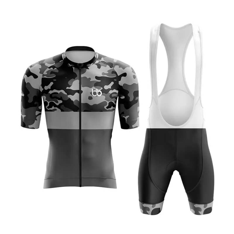 Camouflage Neck Aero Cycling Kit (V2) (Grey)