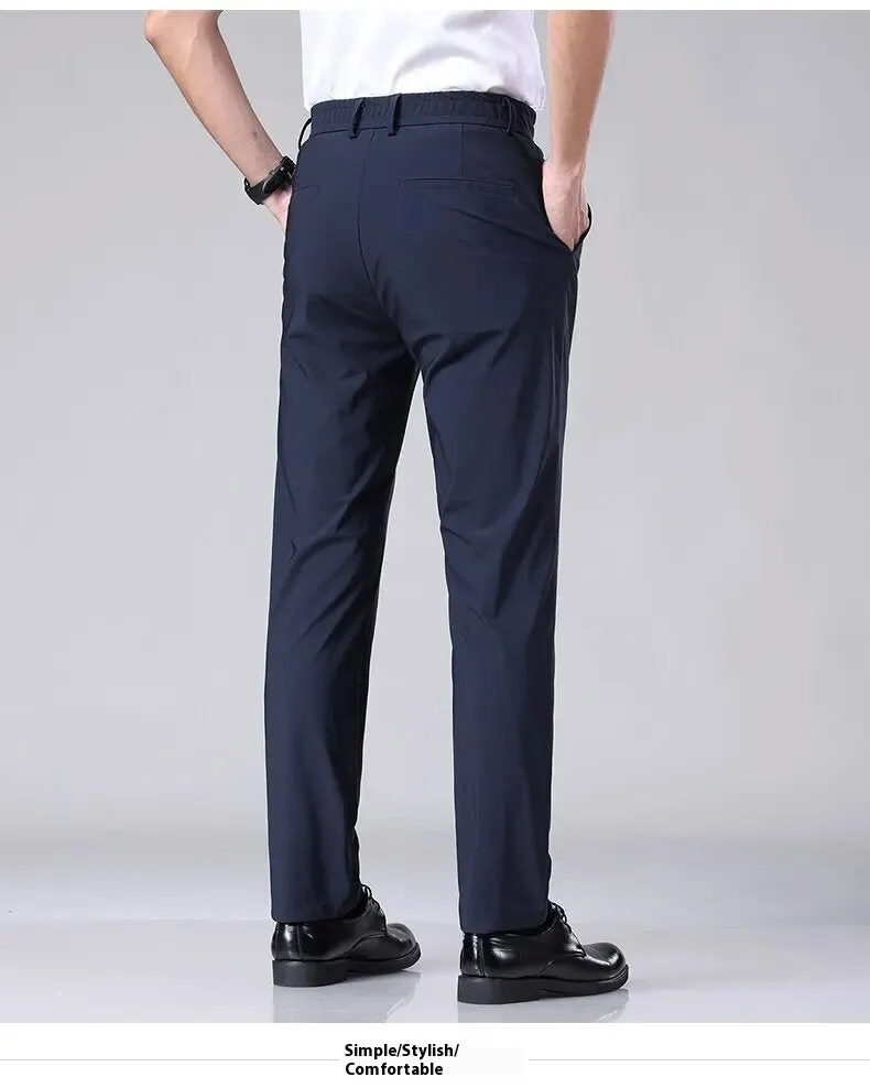 Casual Pants Men's Thin Business Stretch-fit Pants