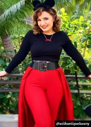 Classic Red High Waist Capri Pants