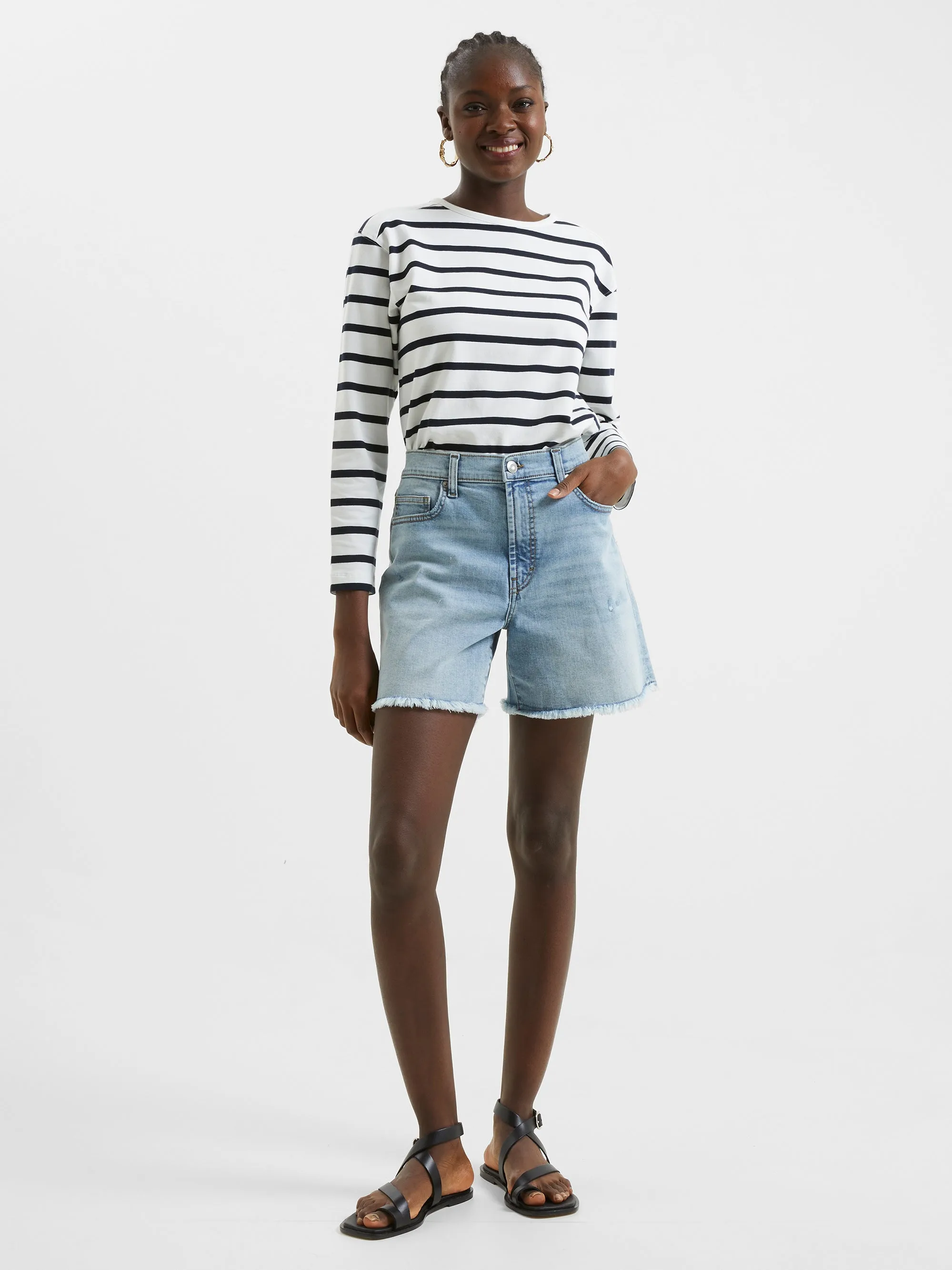 Denim Stretch Boyfriend Shorts