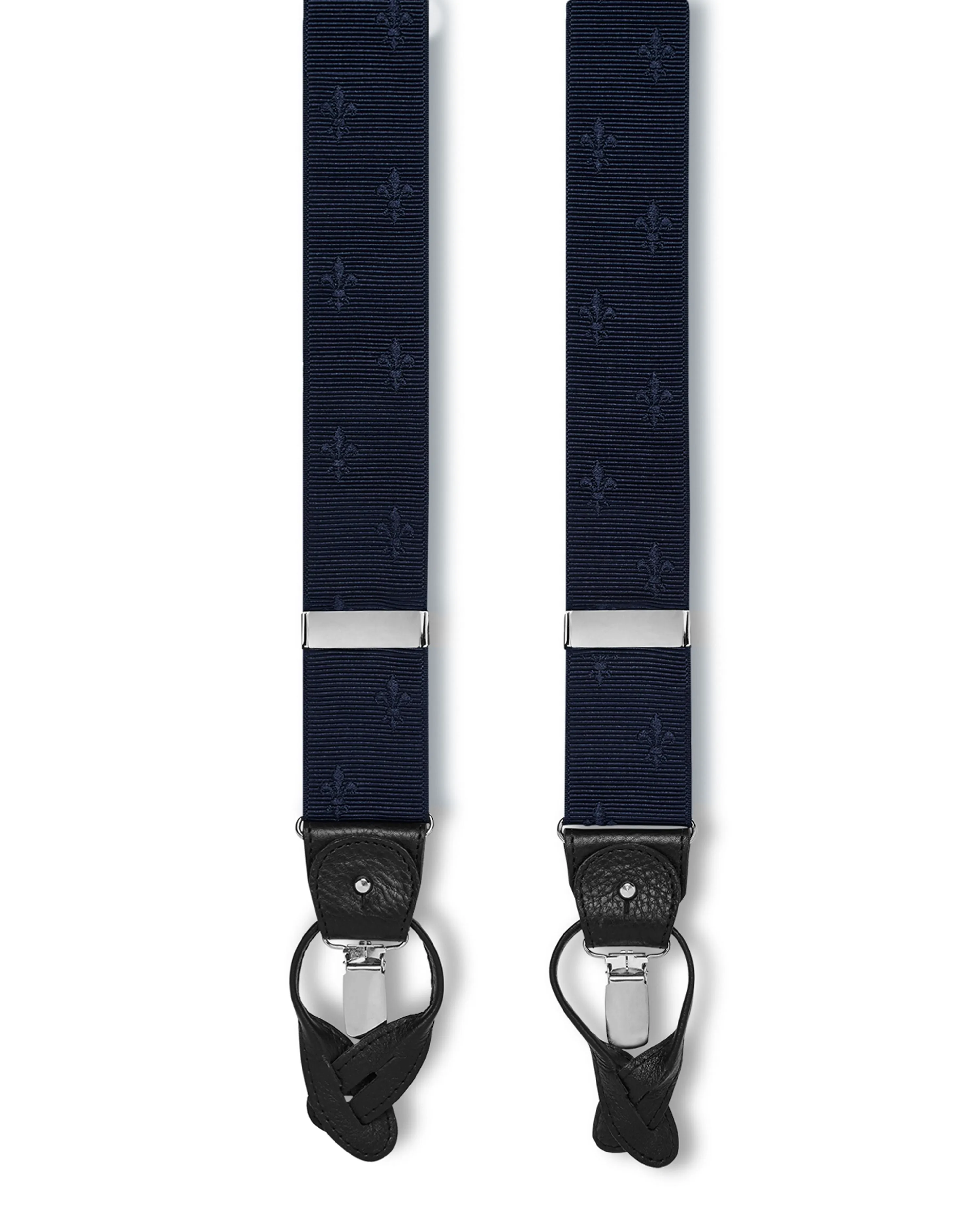 Dual Navy Fleur de Lys Braces