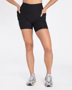 Dynamic Biker Shorts (Multi-Lengths) - Heathered Black