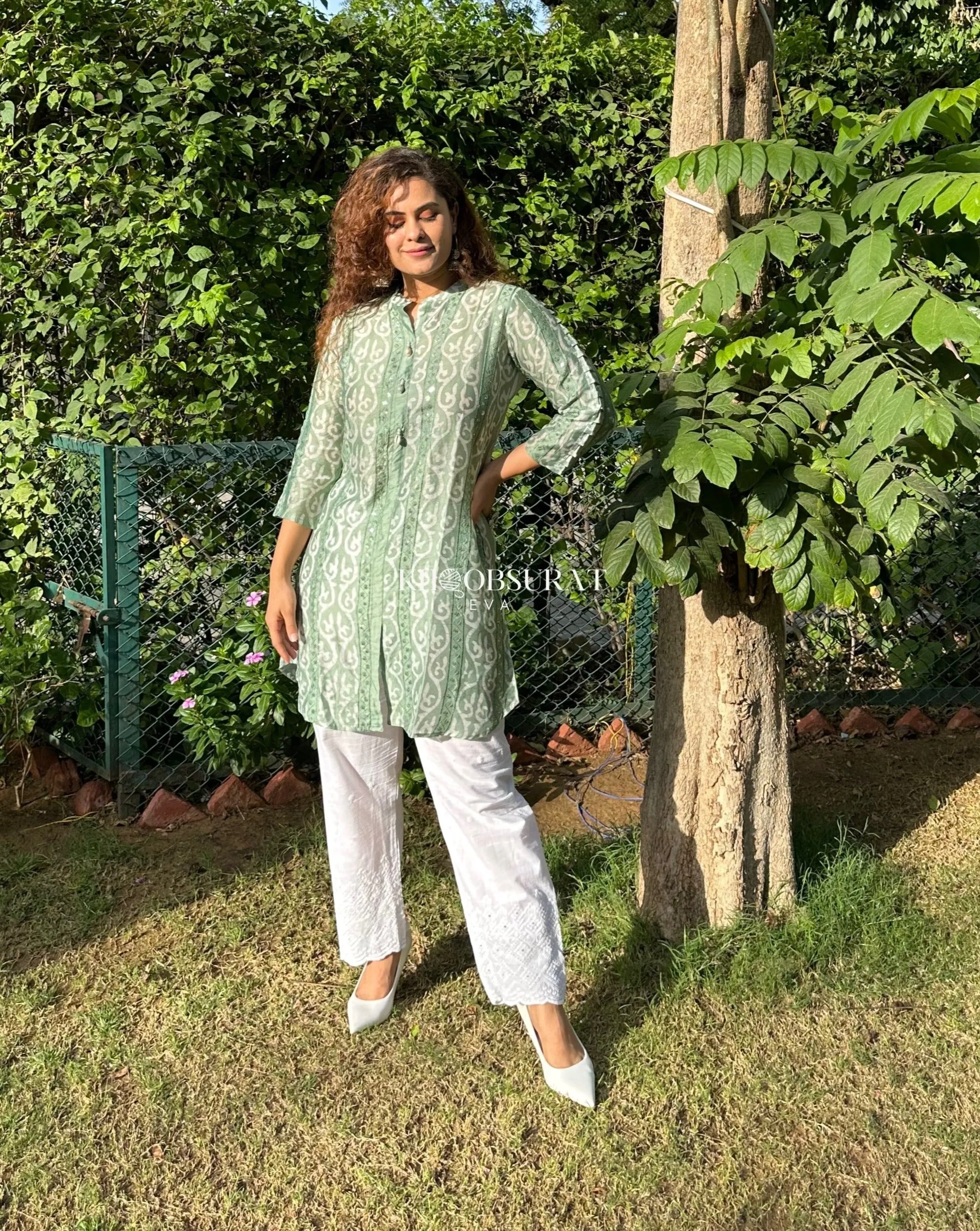 Emerald Green Festive Co-ord set - KHOOBSURAT EVA