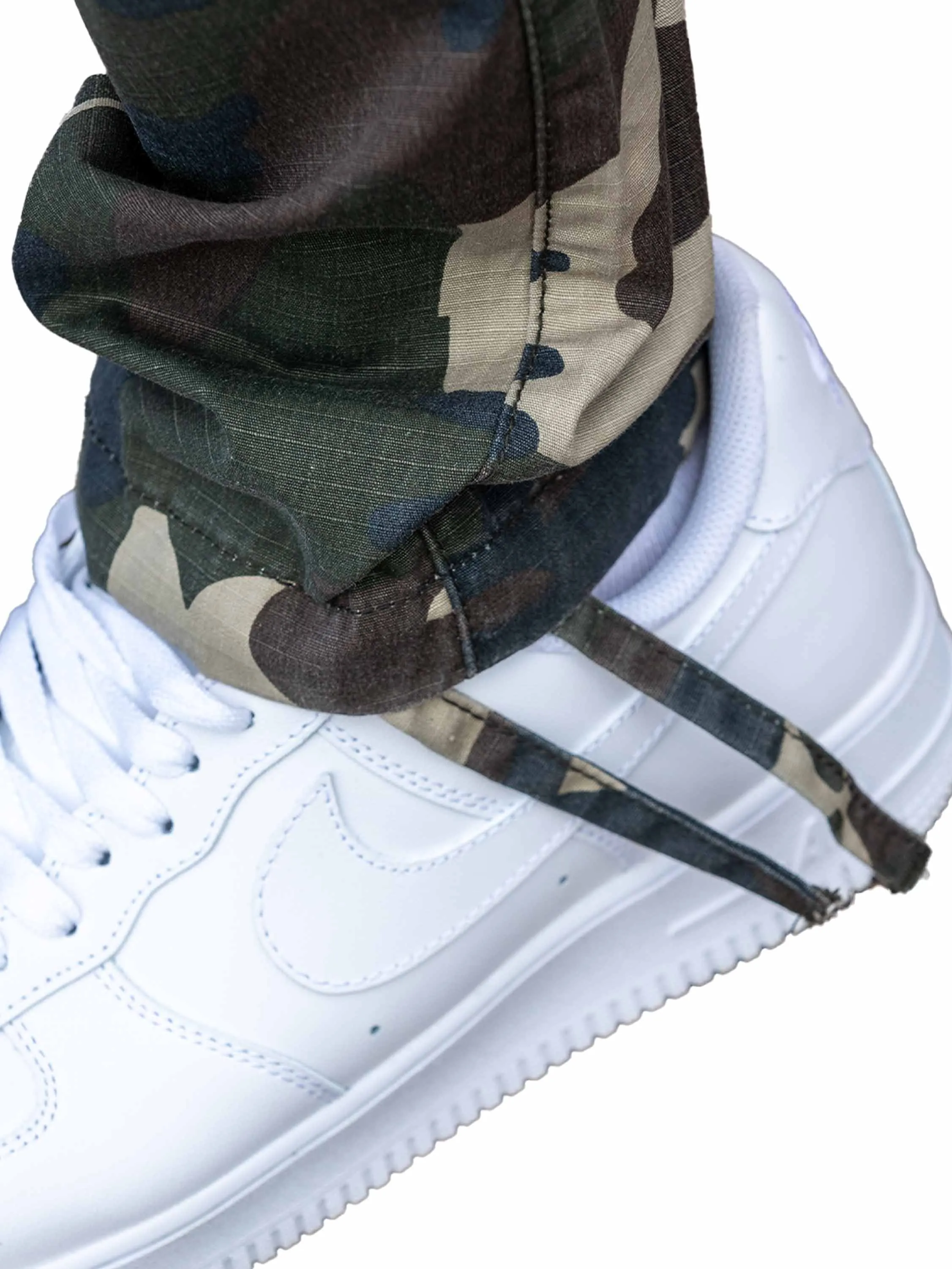 Enzo | Mens Camo Cargo Trousers