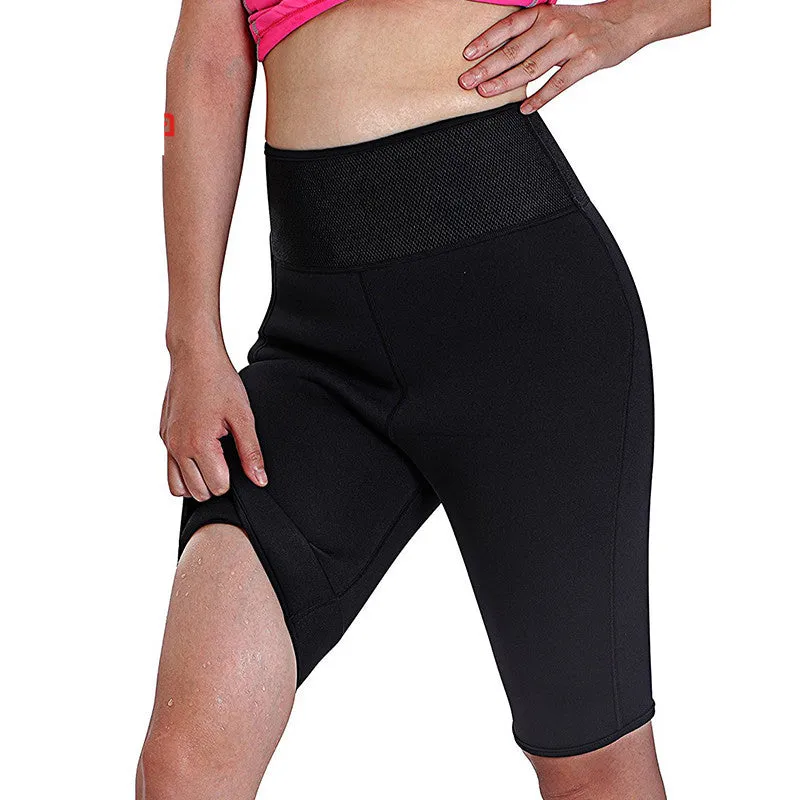 Fashionable Women' Sauna Effect Hight Waist Leggings With Pocket For Fat Burning