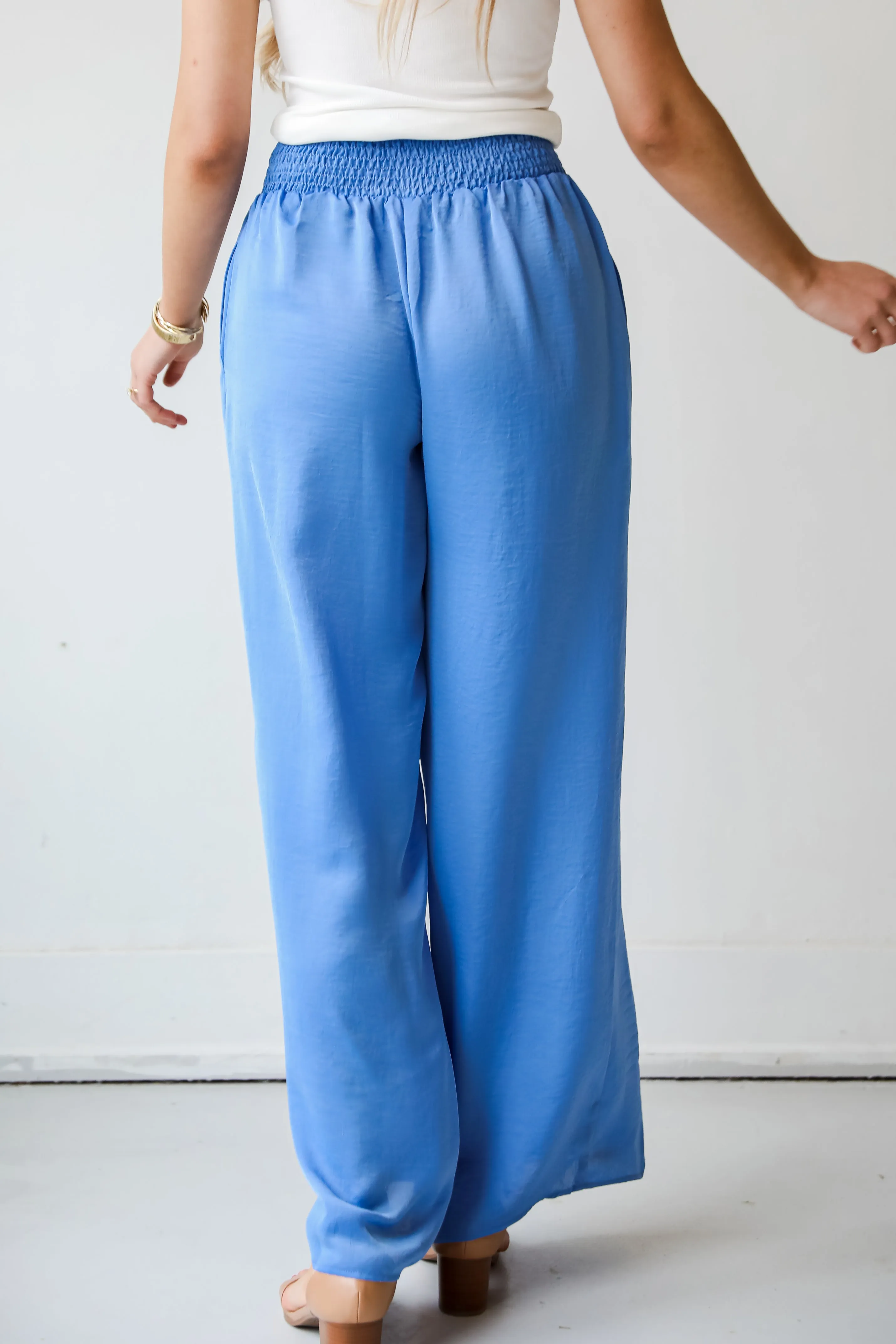 FINAL SALE - Rare Charm Satin Wide Leg Pants