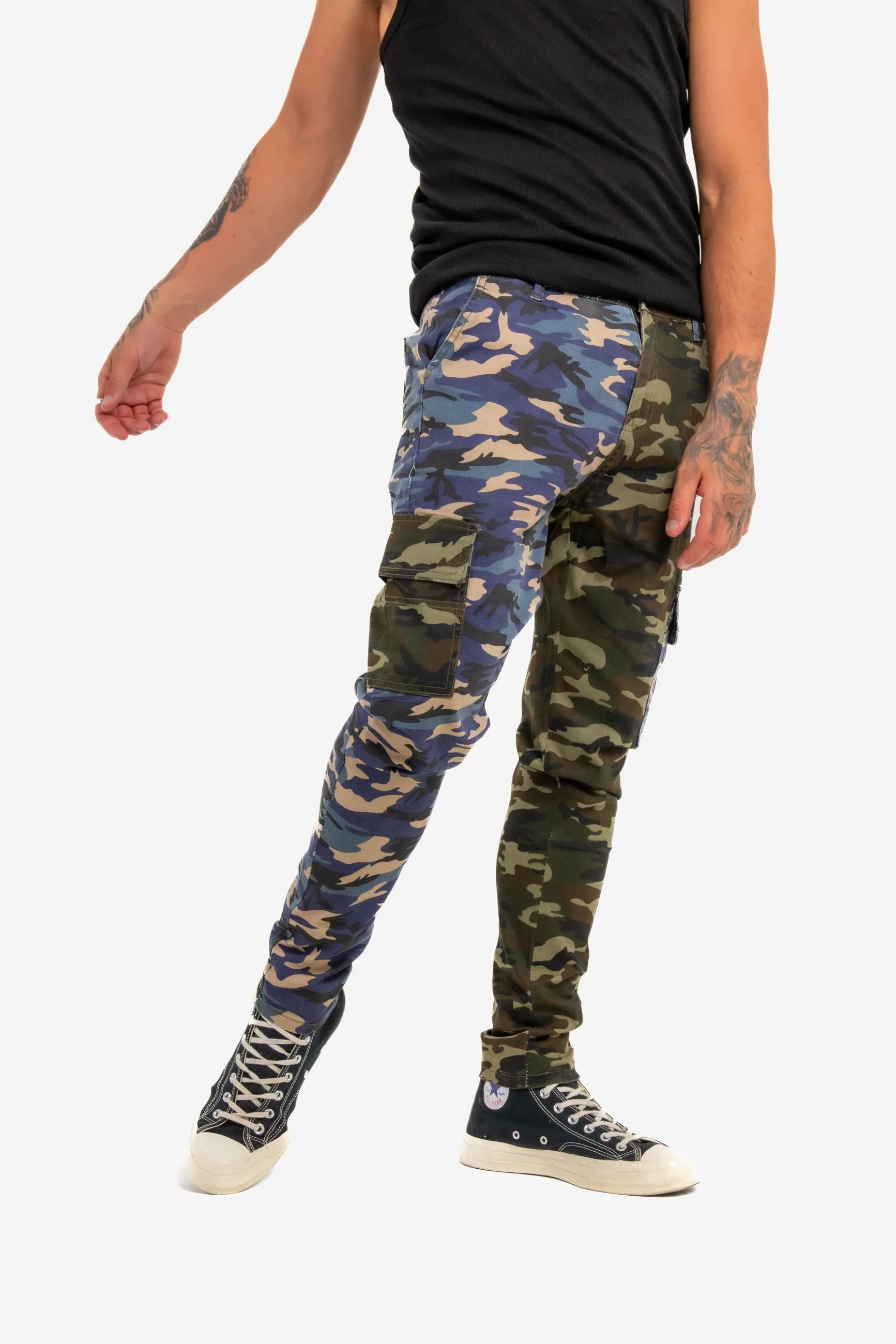 Fort Utility Camo Half Blue And Half Green