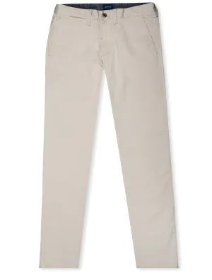 Hallden Slim Fit Twill Chinos Putty