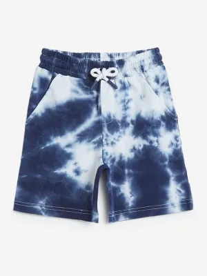 HOP Kids White Tie-Dye Printed Shorts