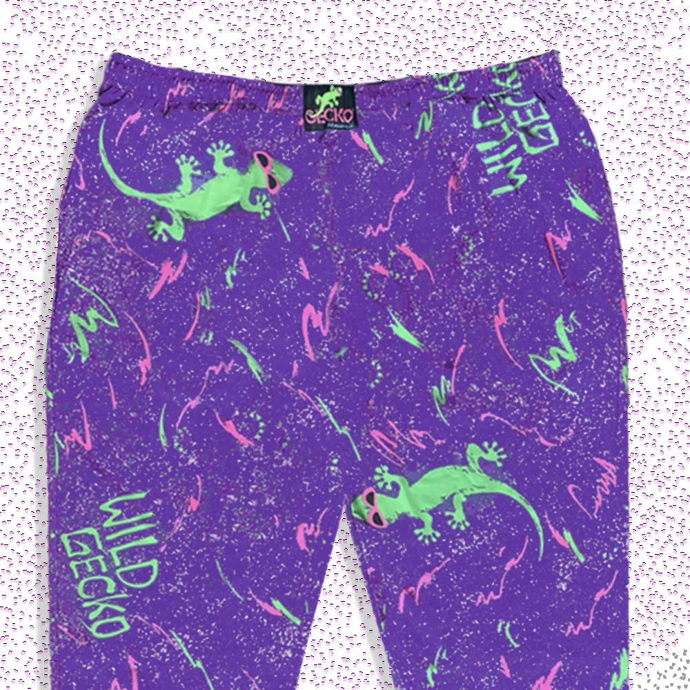 Iconic 1988 Wild Gecko Multiverse Beach Pants - Purple