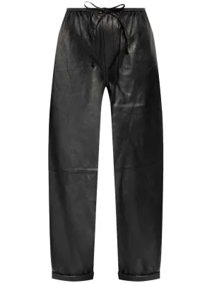 Joanni Leather Trousers in Black