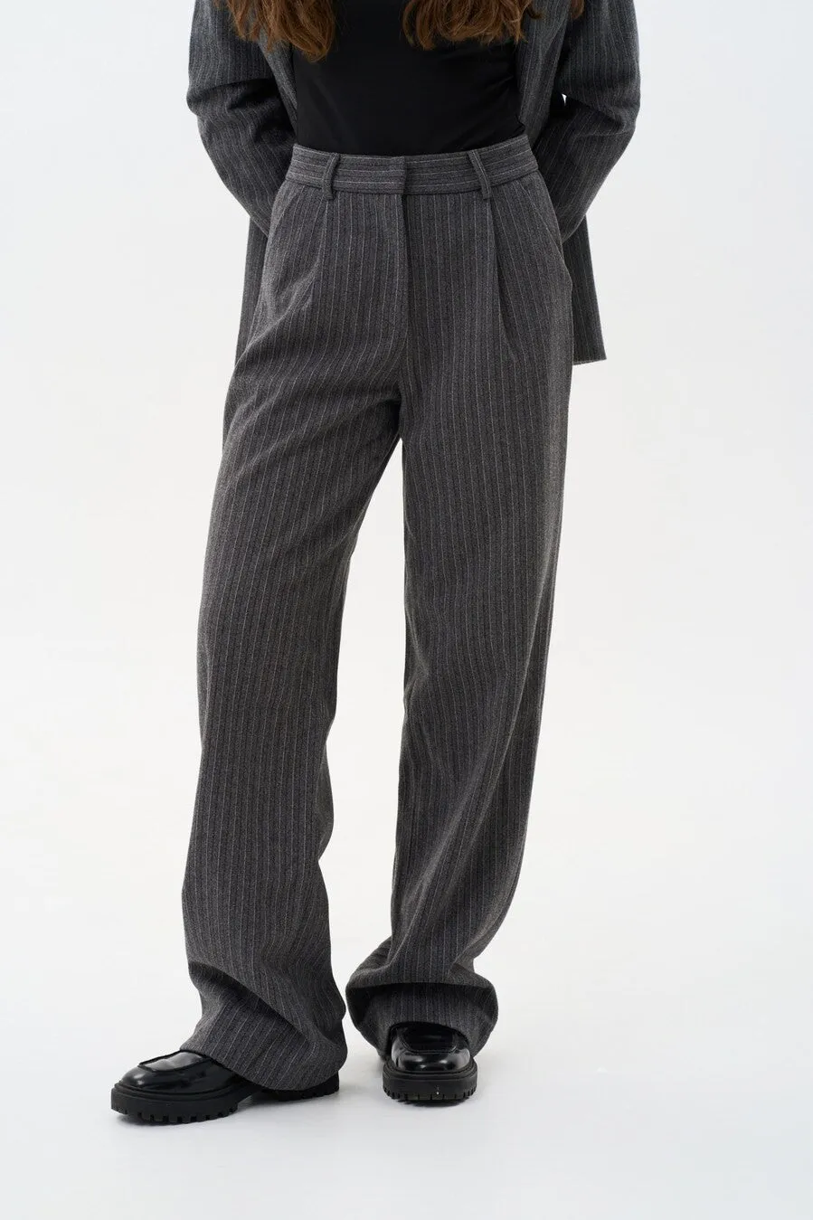 Сlassic striped pants in color grey