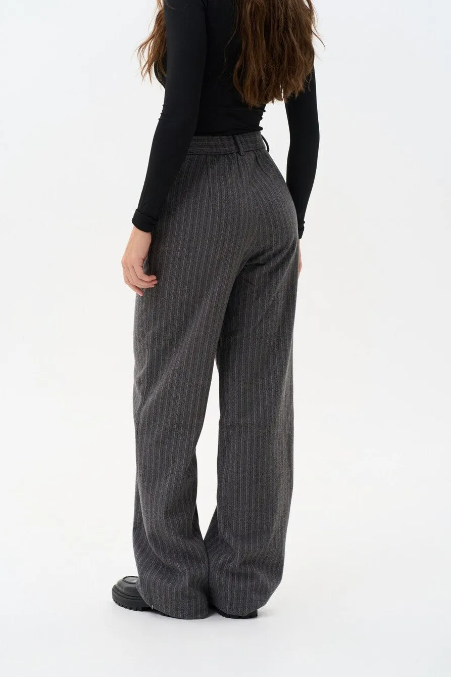 Сlassic striped pants in color grey