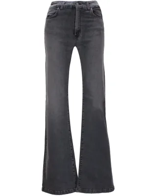 Lulu Black Vintage-Rock Palazzo Trousers