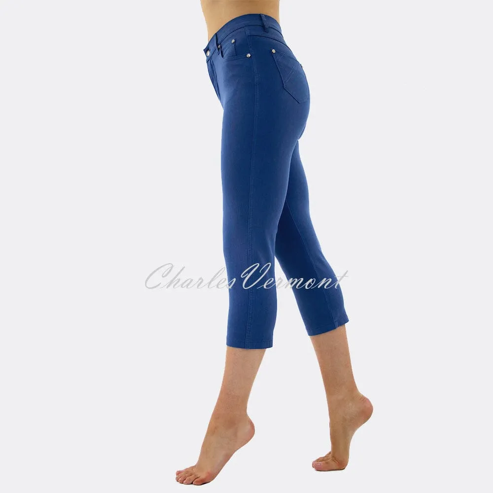 Marble Mid-Calf Cropped Leg Skinny Jean – Style 2401-173 (Mid Blue)