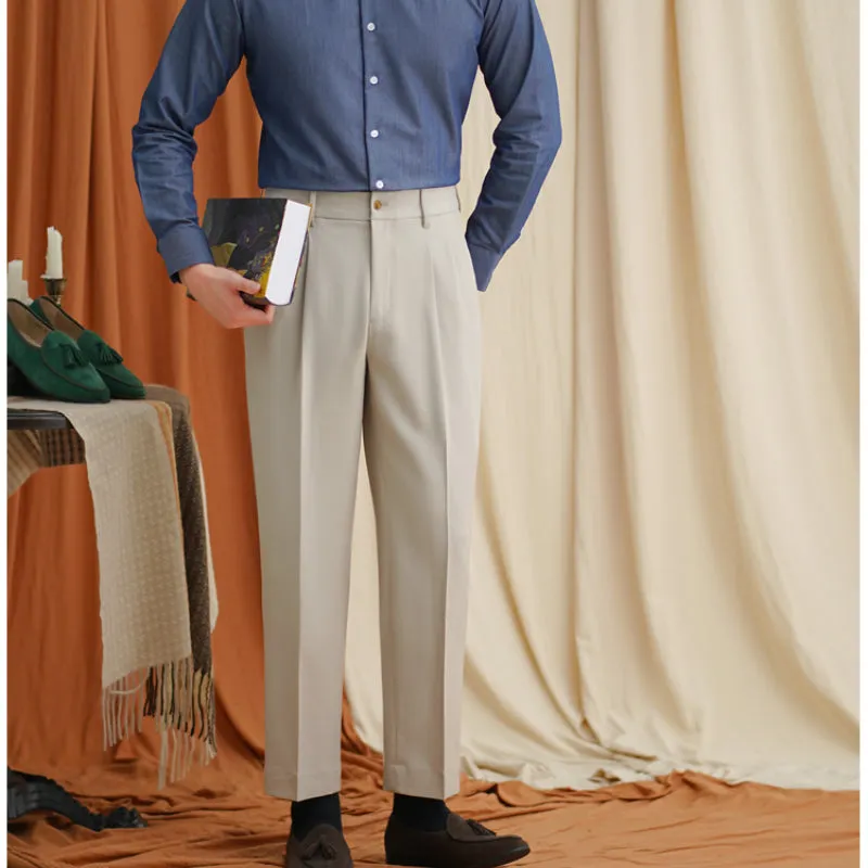 Men's Casual Business Straight Trousers