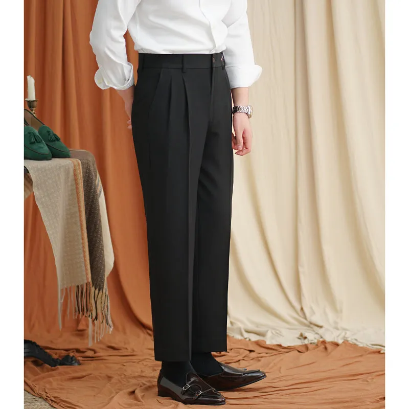 Men's Casual Business Straight Trousers