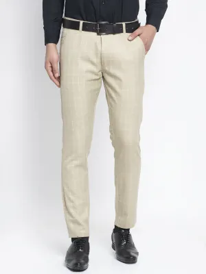 Men's Cream Formal Trousers ( FGP 260Cream ) - Jainish