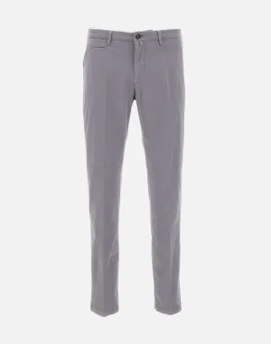 Men's Grey Stretch Cotton Trousers