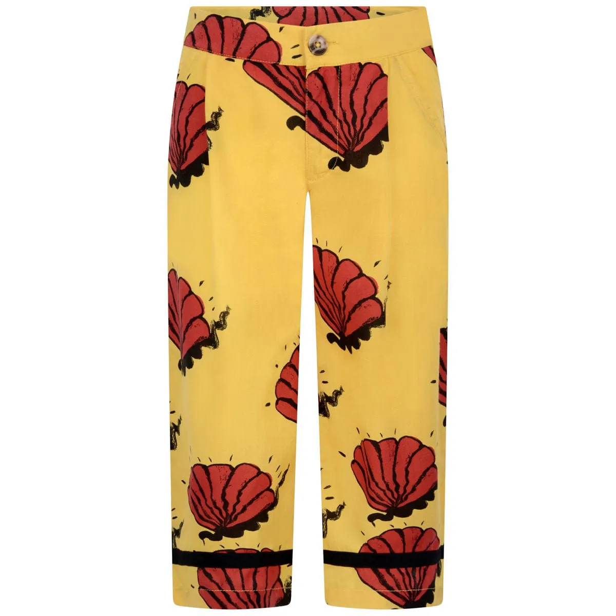 Mini Rodini Girls Woven Sea Shells Print Trousers