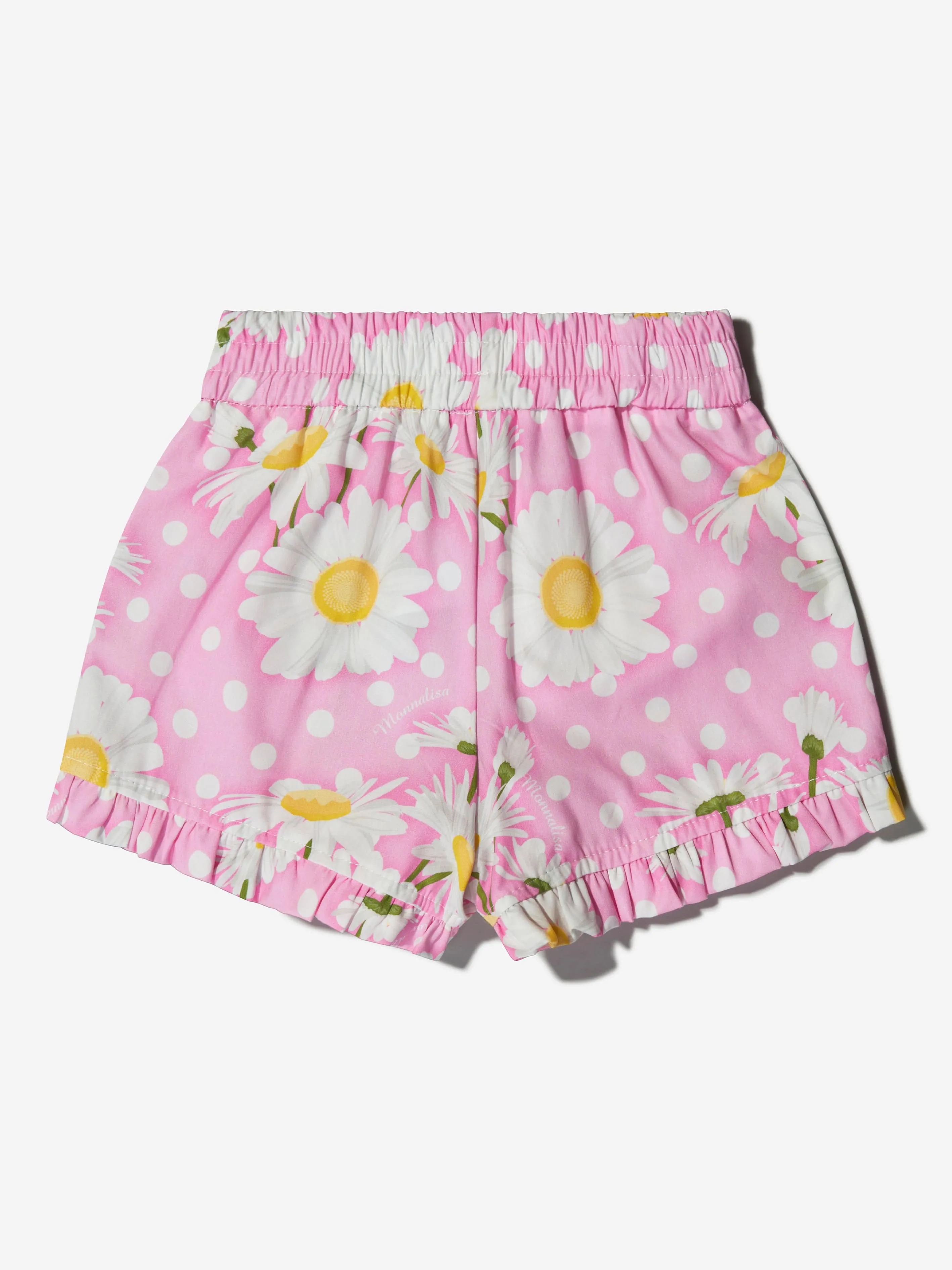 Monnalisa Girls Cotton Poplin Daisy Shorts