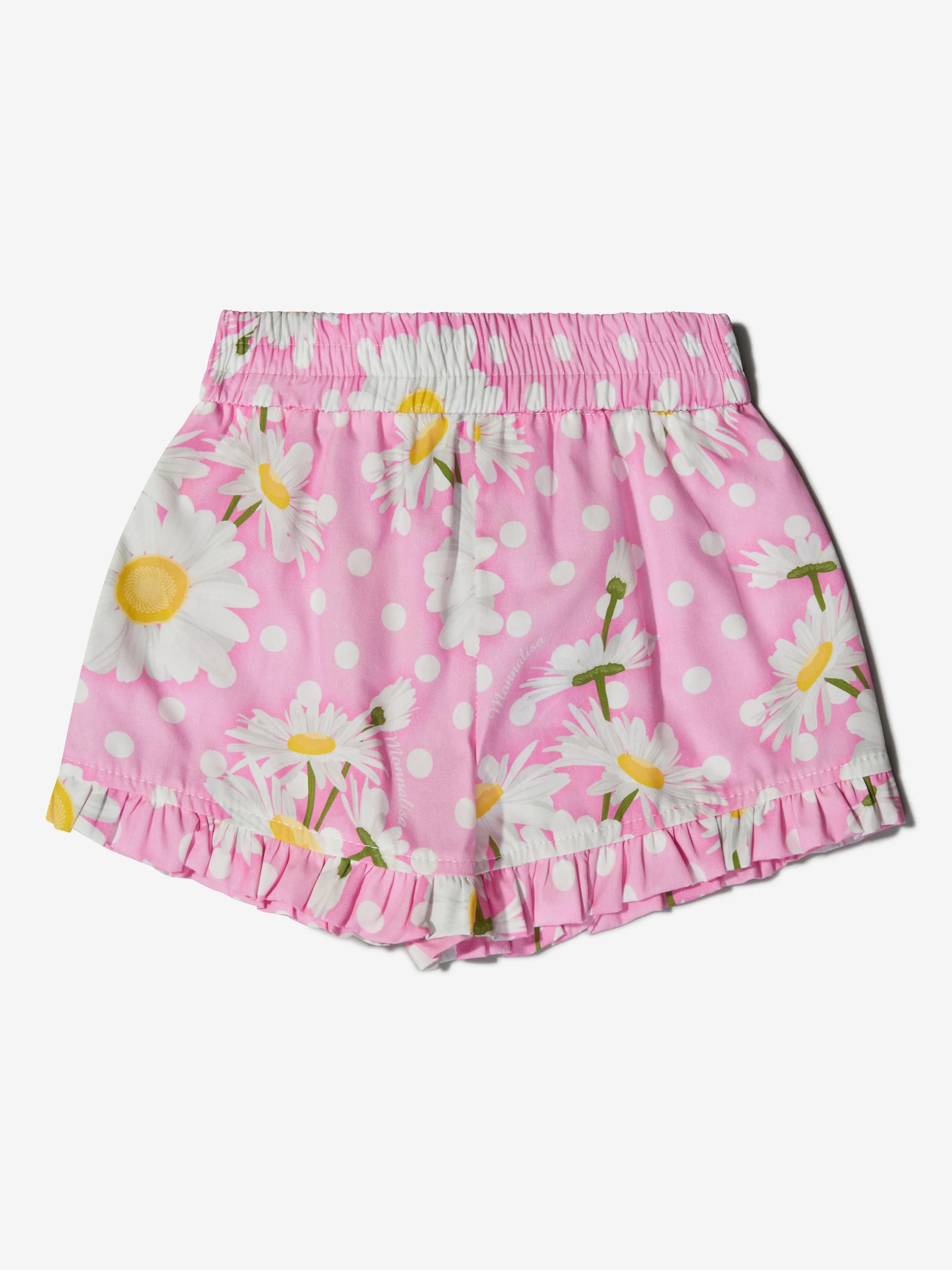 Monnalisa Girls Cotton Poplin Daisy Shorts