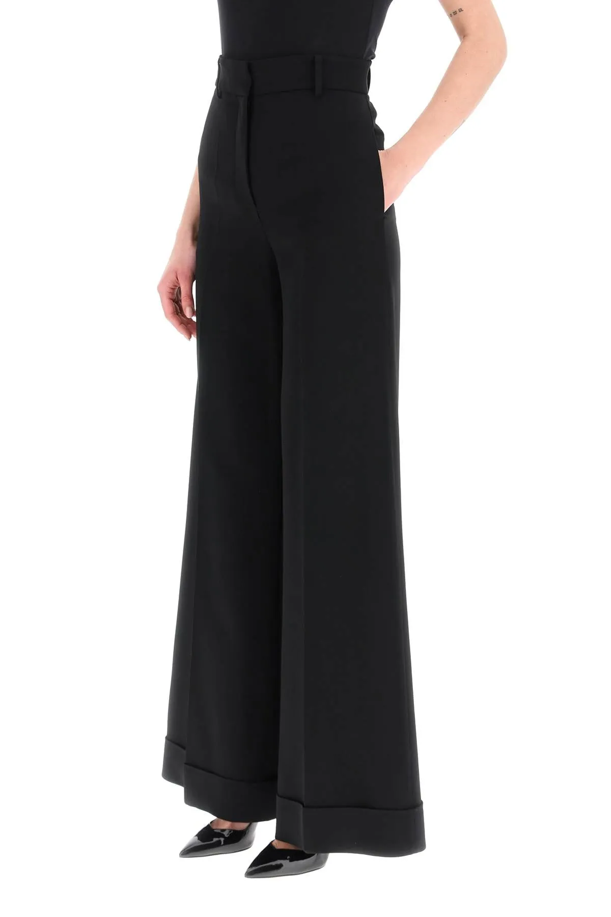 Moschino flared trousers in stretch cady