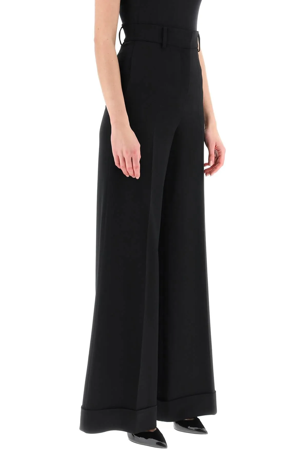 Moschino flared trousers in stretch cady