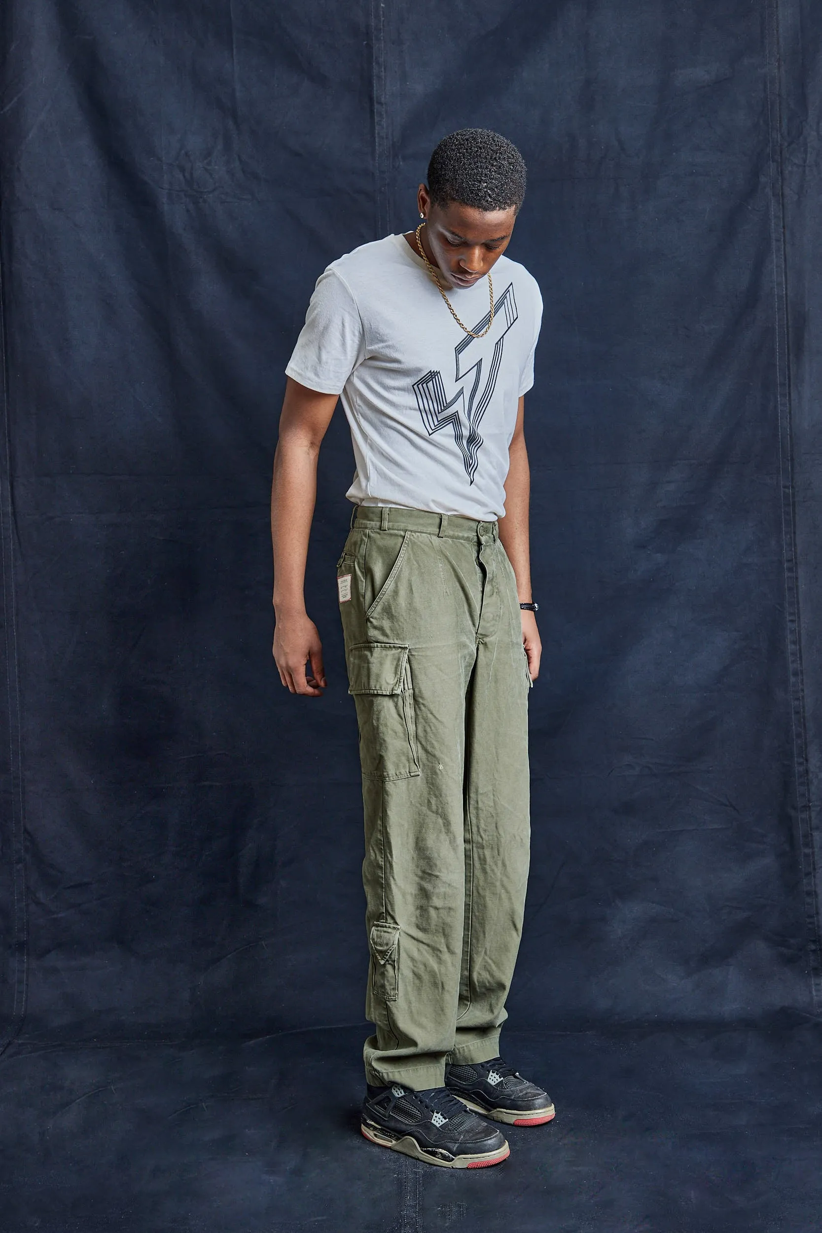 Olive Khaki Cargo Trousers