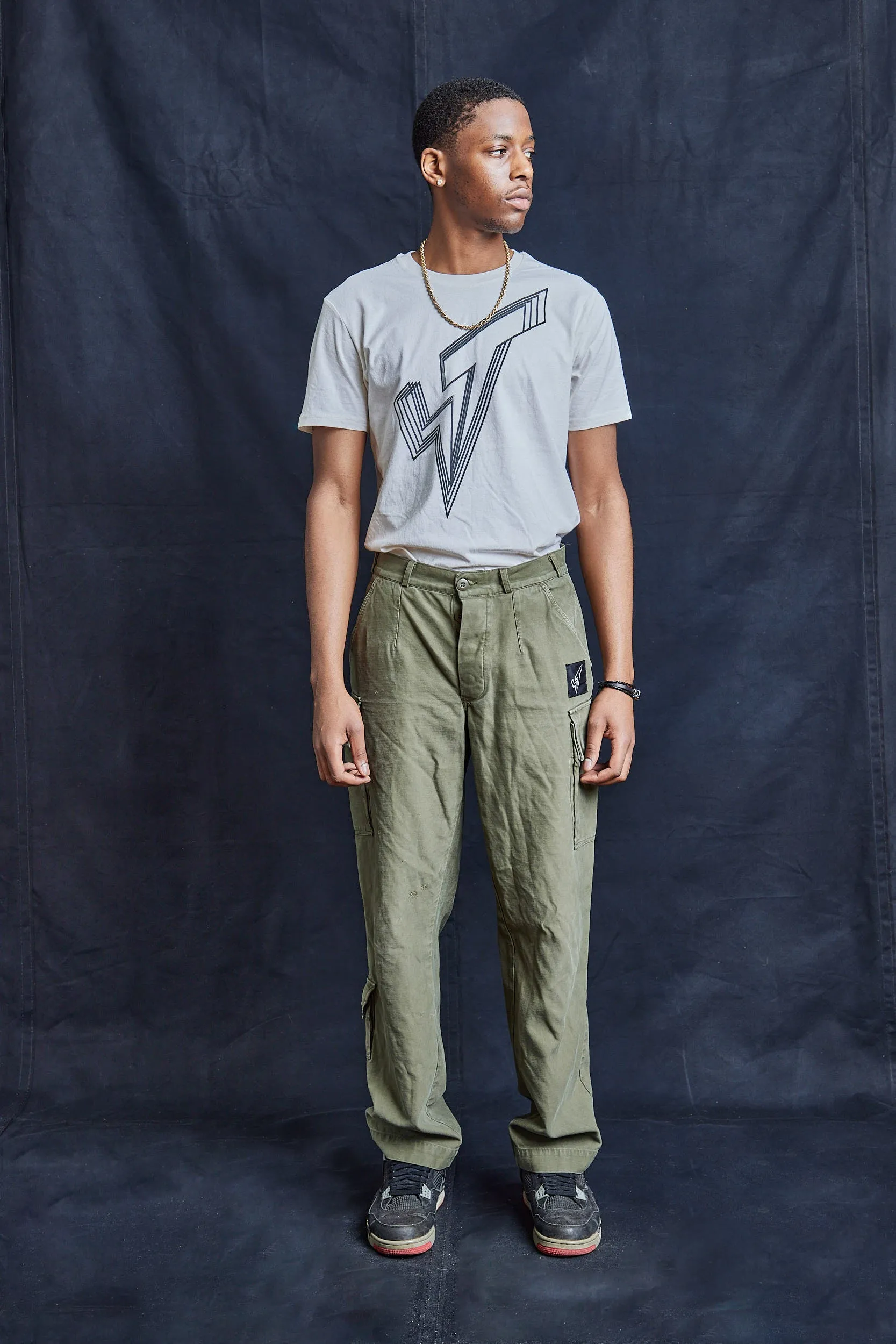 Olive Khaki Cargo Trousers