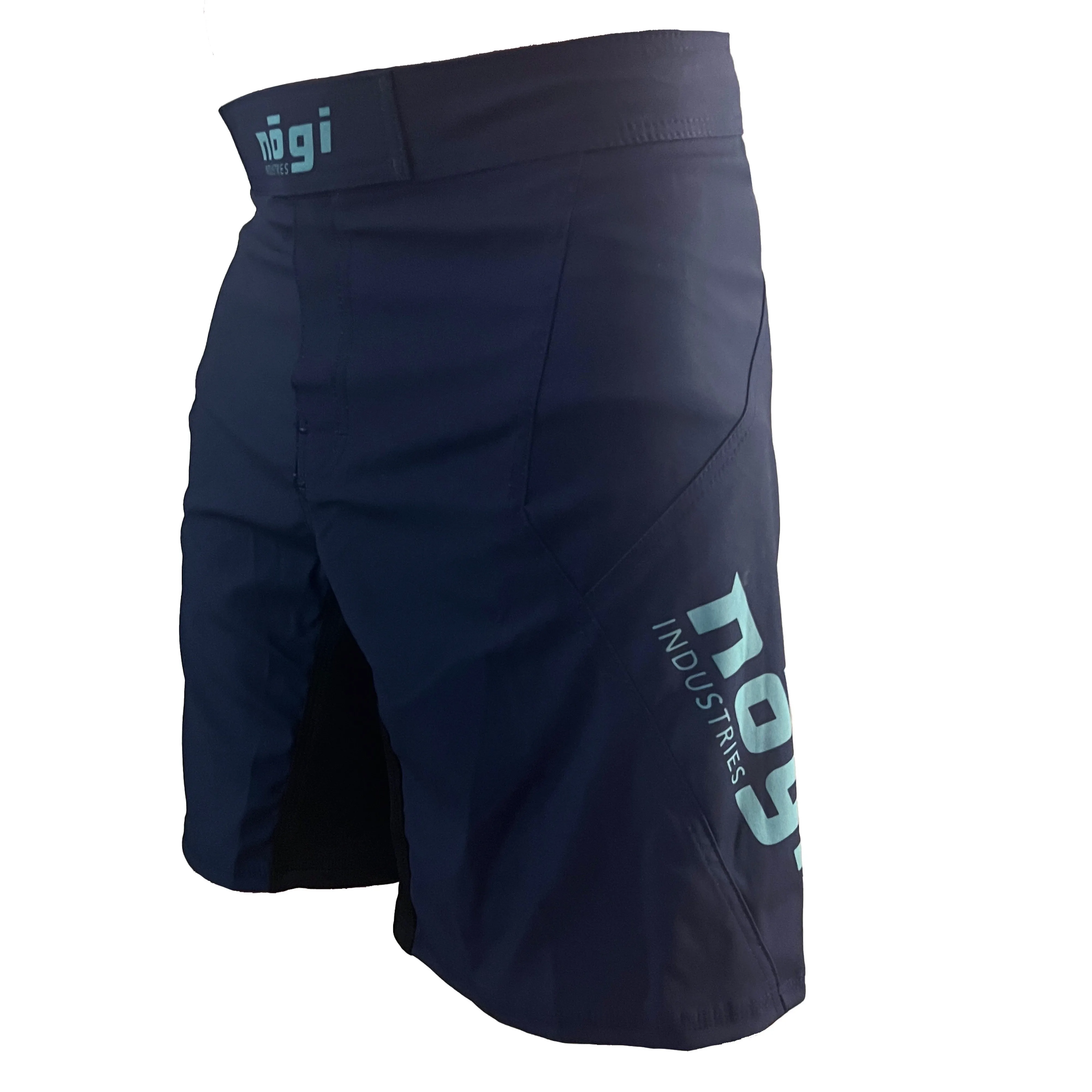 Phantom 4.0 Fight Shorts - Midnight Navy & Teal - MADE IN USA