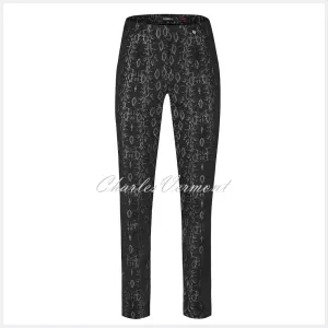 Robell Marie Full Length Trouser 51570-54757-90 (Black/Silver)