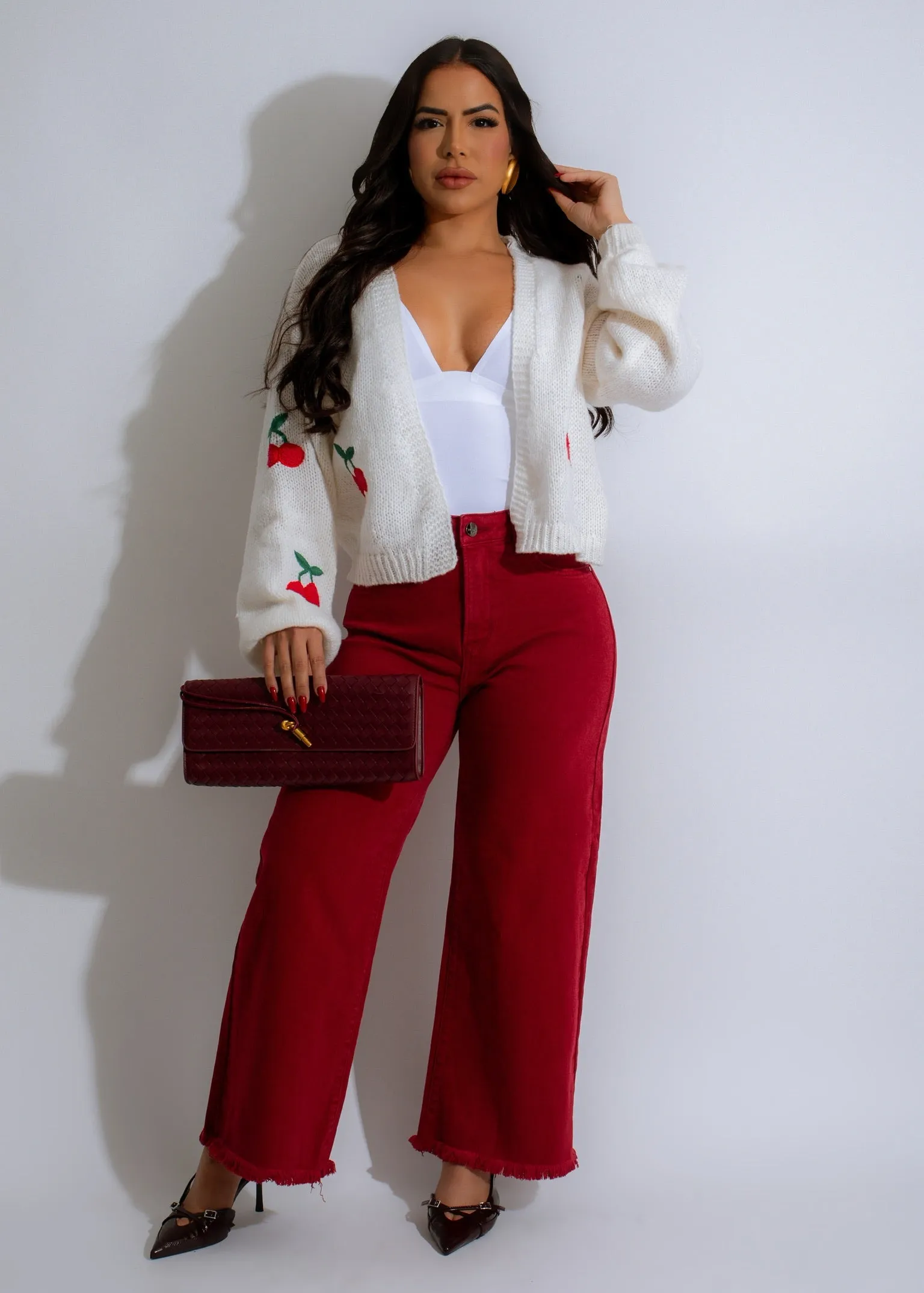 Sable Flare Jeans Red