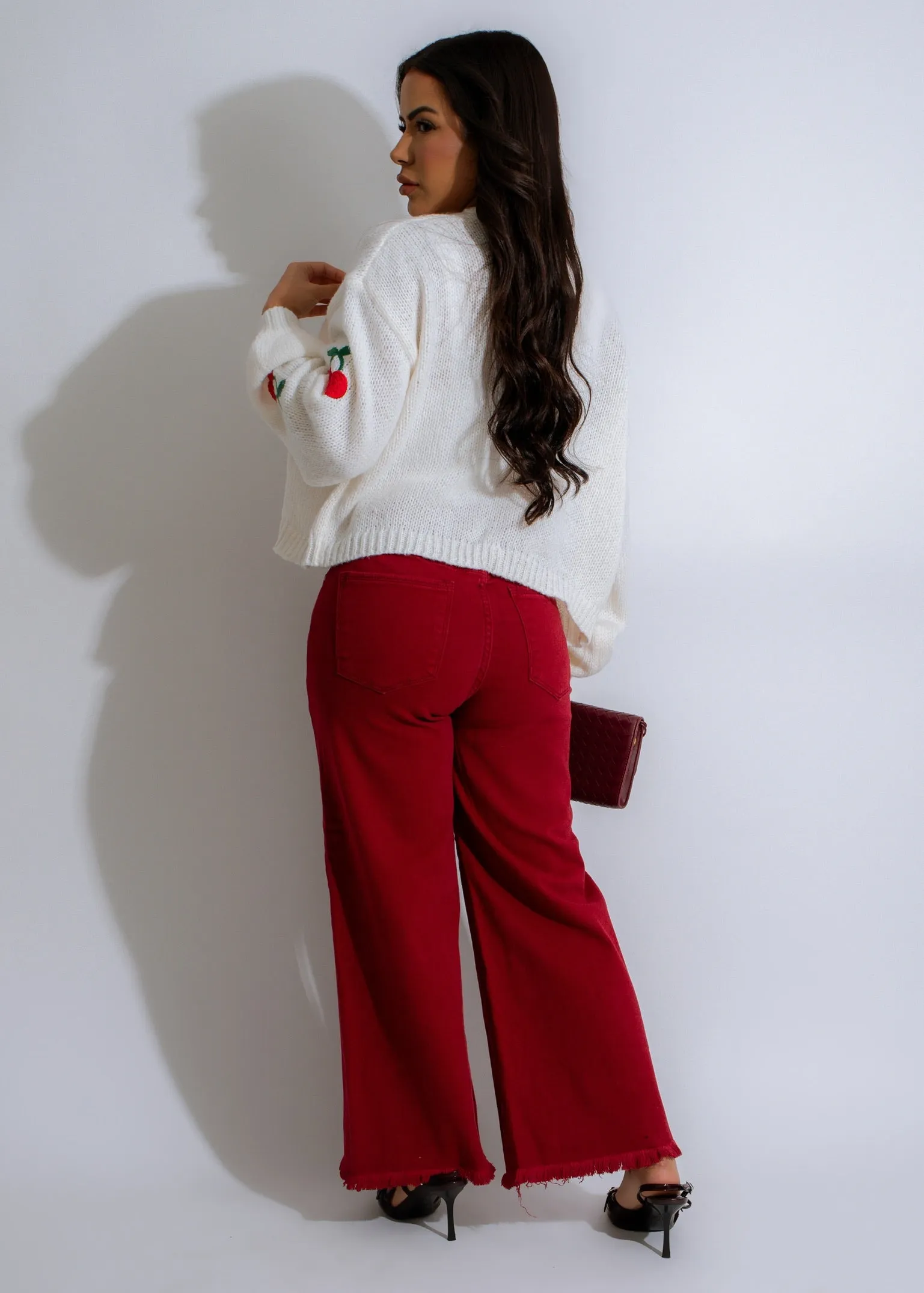 Sable Flare Jeans Red