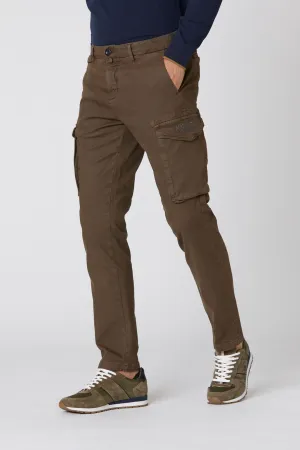 Slim fit cotton cargo pants