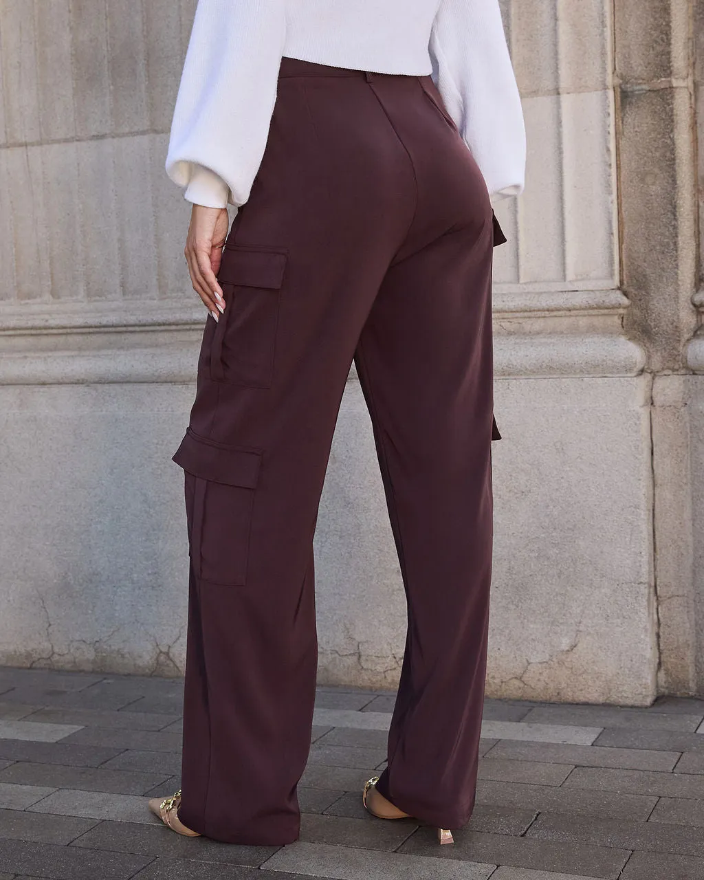 Smooth Stride Wide Leg Cargo Trousers