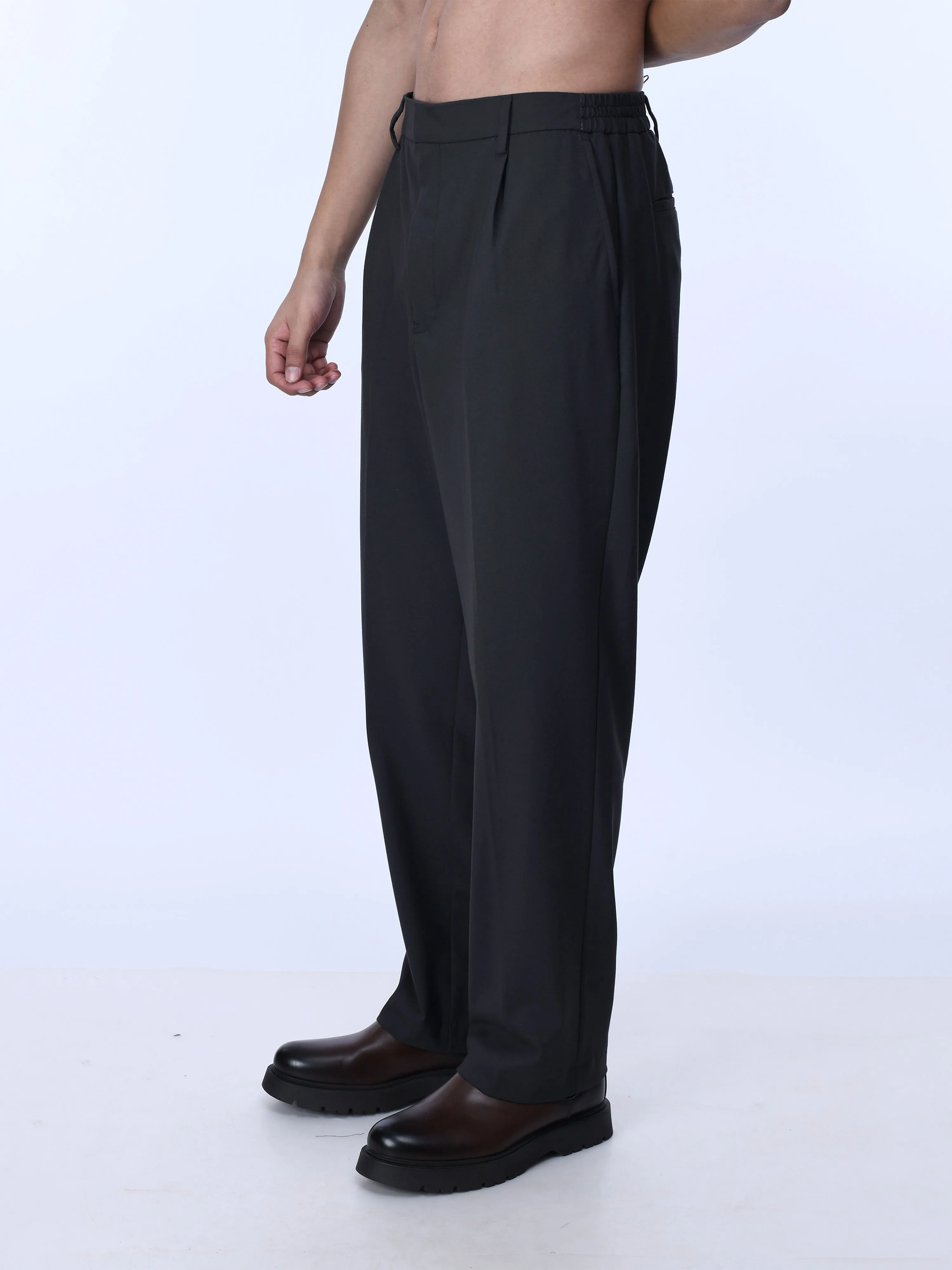 Soft Miracle Dark Grey Relaxed Trousers