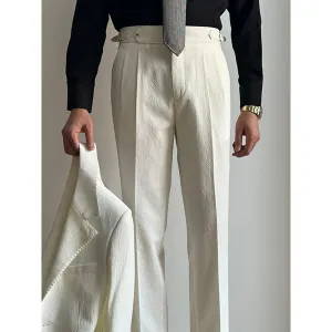 Solid Color Business Casual Slim Trousers