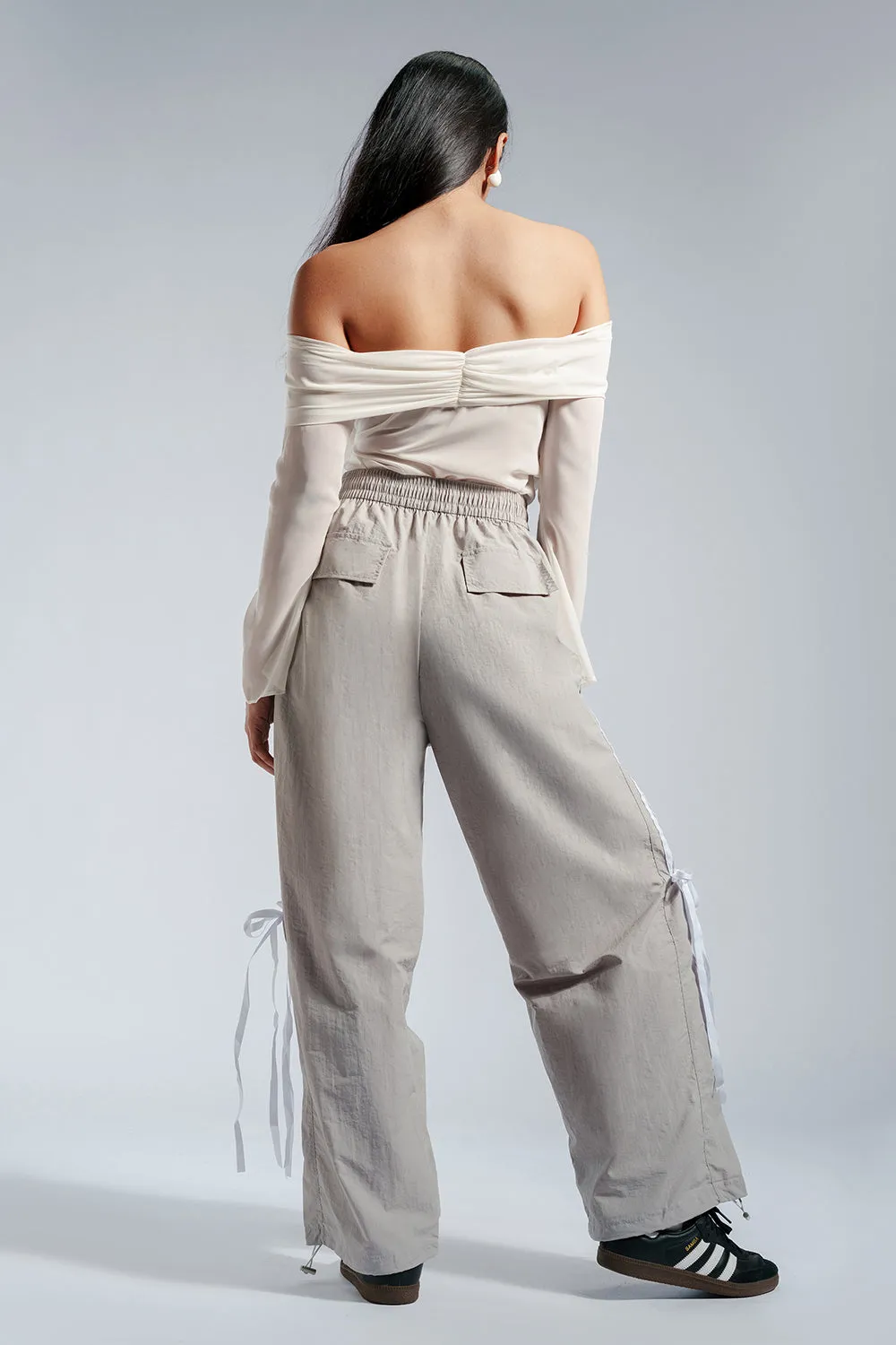 Steel Street Grey Parachute Pants