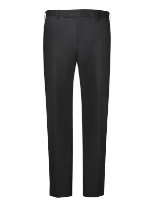 Stretch Gabardine Black Trousers