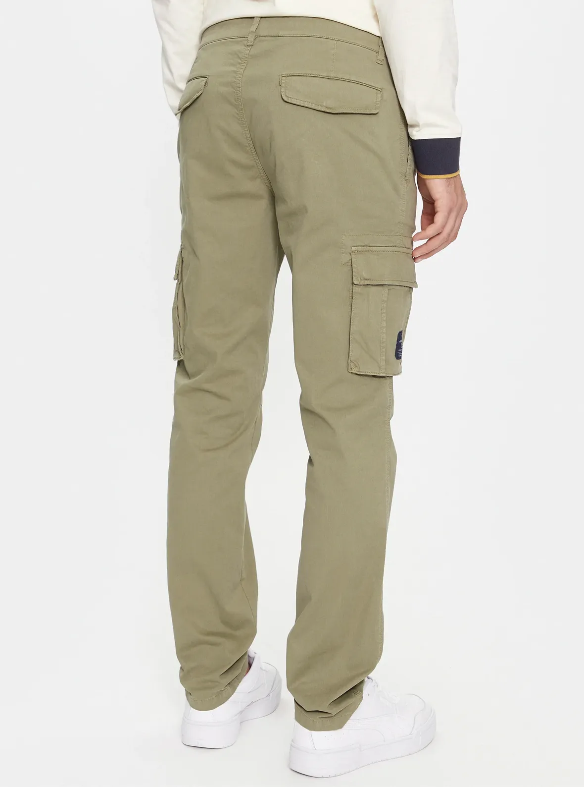 Stretch gabardine cargo pants