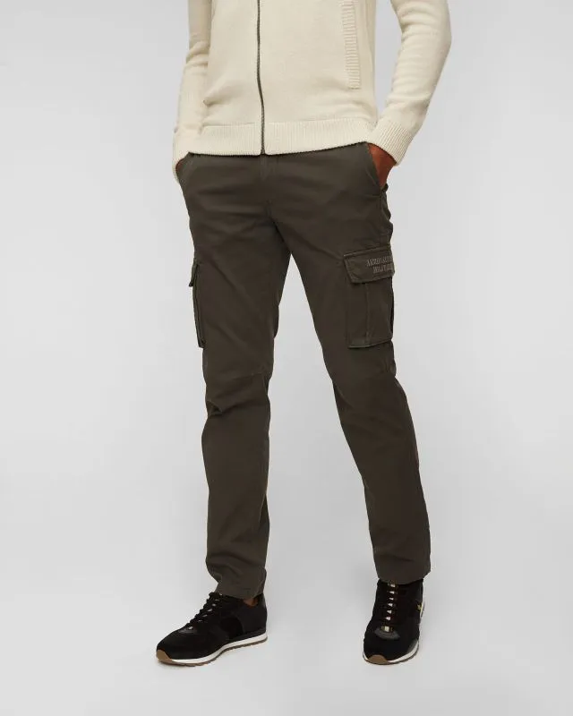 Stretch gabardine cargo pants